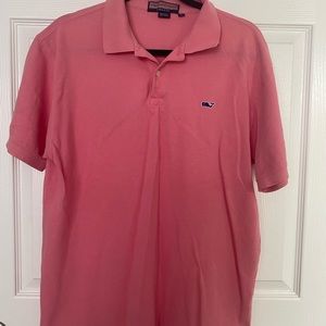 VINEYARD VINES by Shep & Ian Mens Size Medium Classic Whale Pink Polo Shirt.